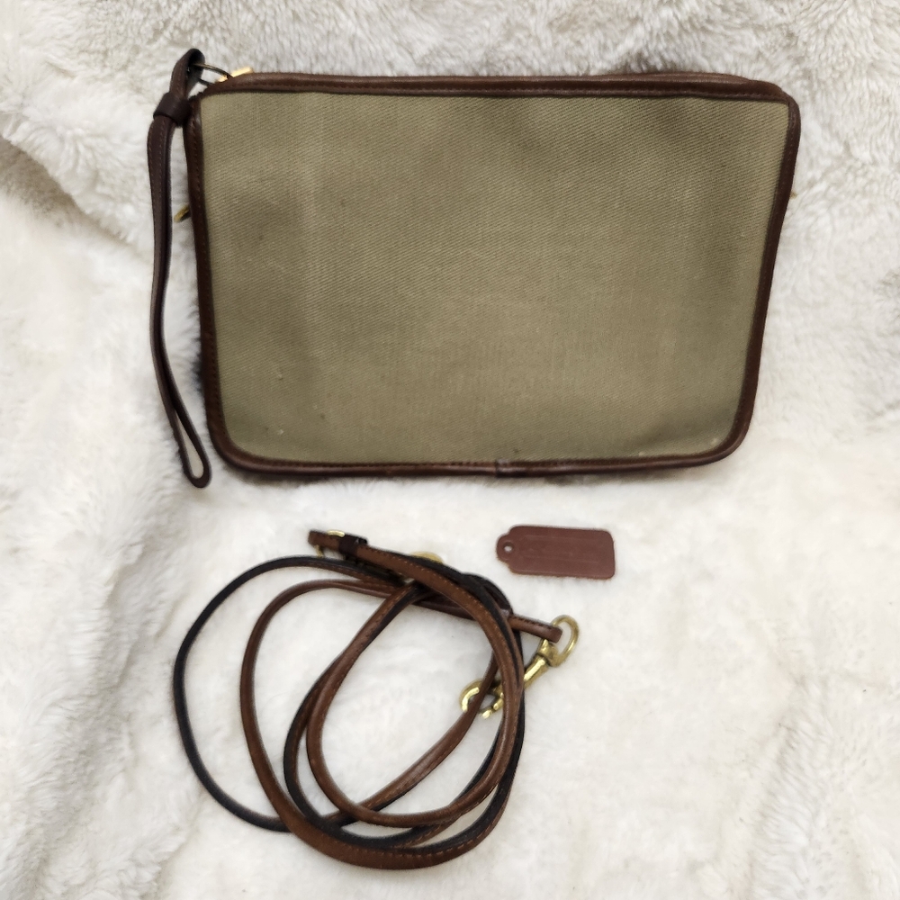 NYC Vintage Coach Twill Basic Bag Convertible Clutch
